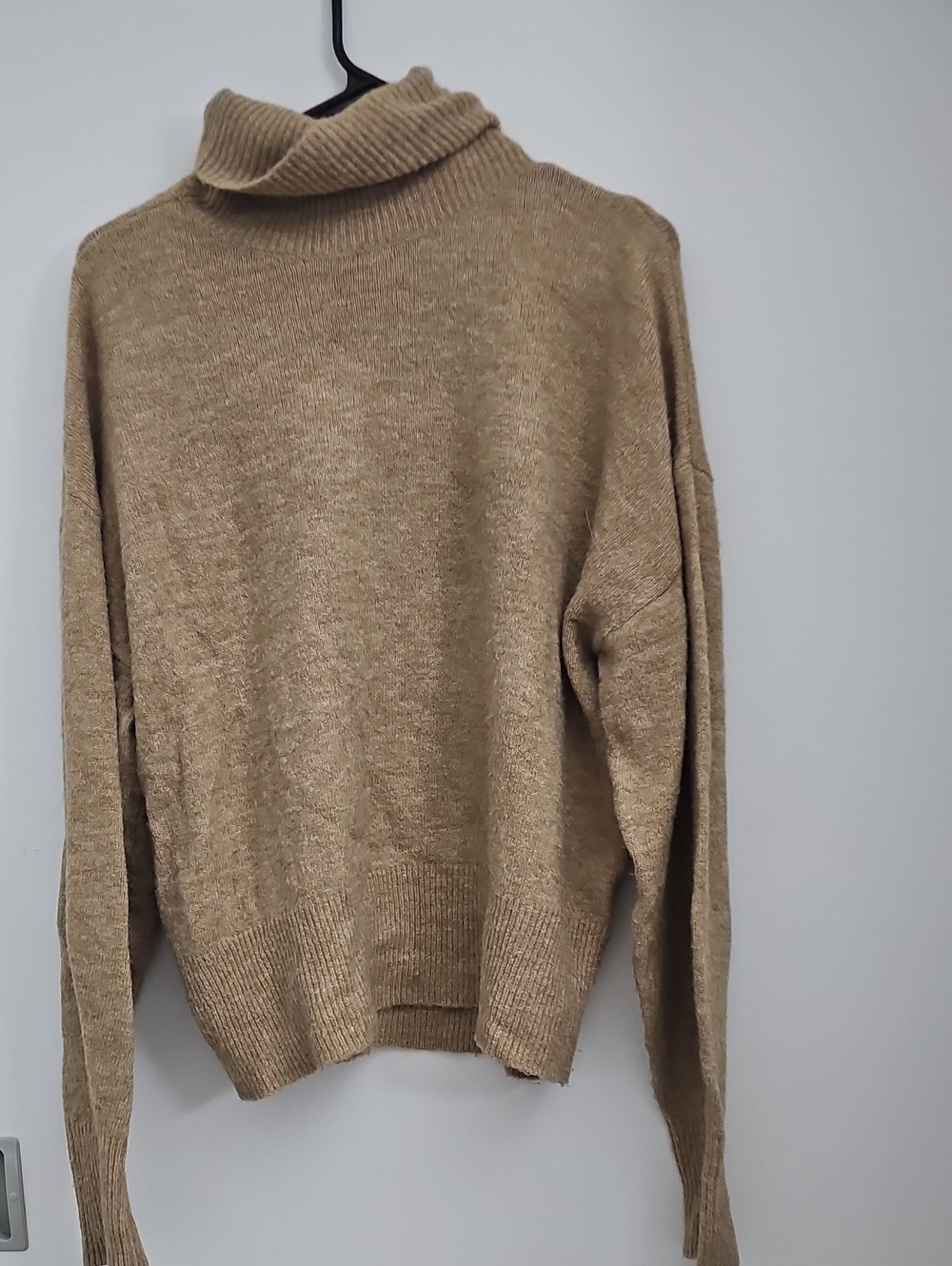 Men's Tan Turtleneck Sweater